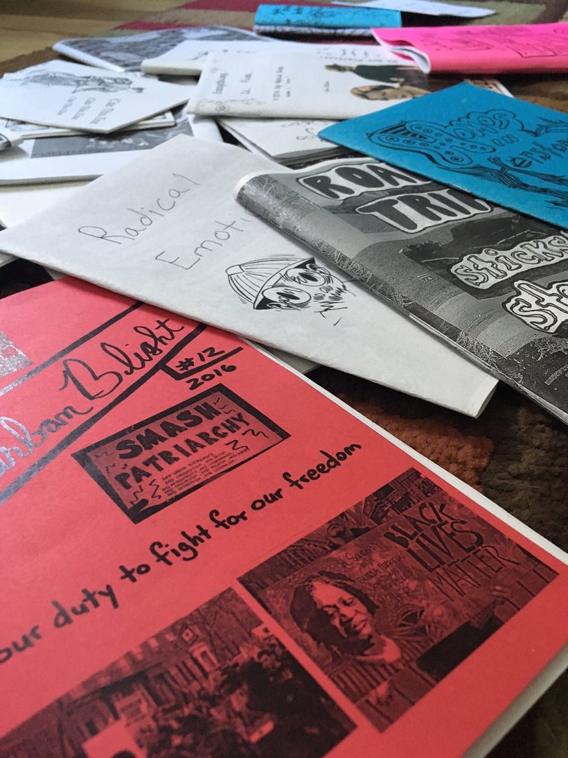 Stack of zines