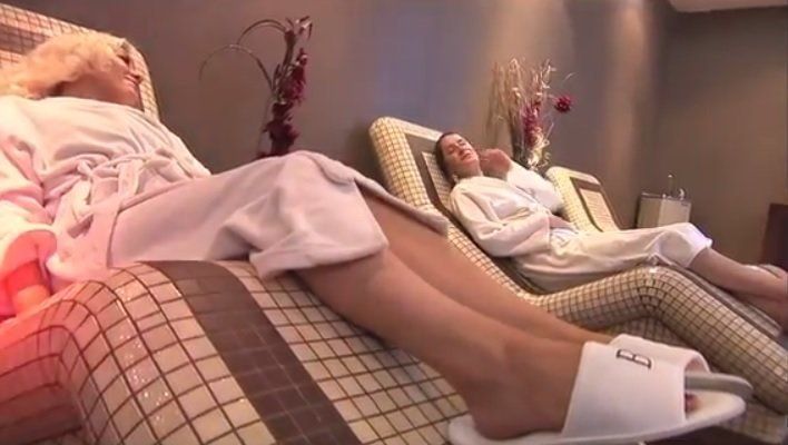<strong>Still from a promotional footage of customers at Bannatyne's gym in Durham using the spa facilities</strong>