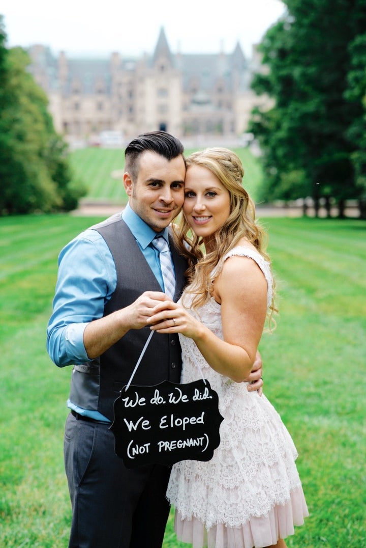 The couple also took portraits at the Biltmore Estate in Asheville, North Carolina.