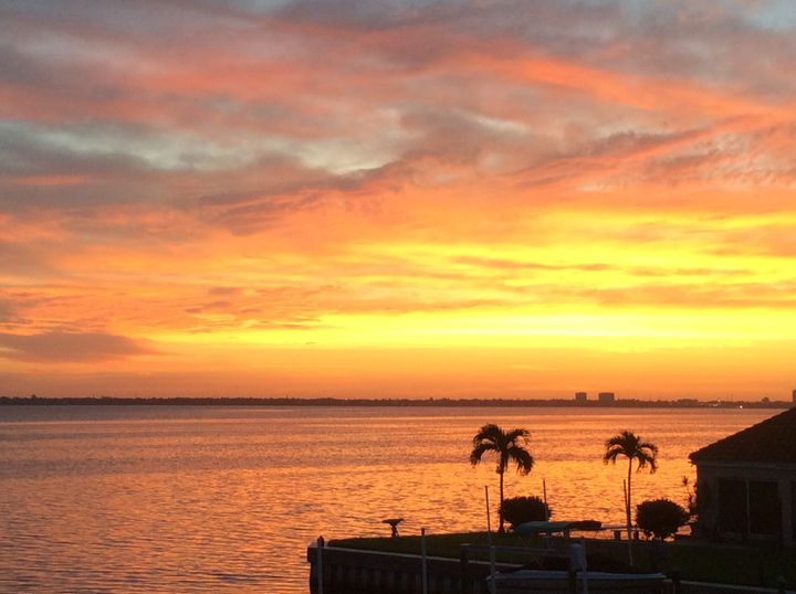Glorious sunrise over Sarasota Bay on September 5, 2017.
