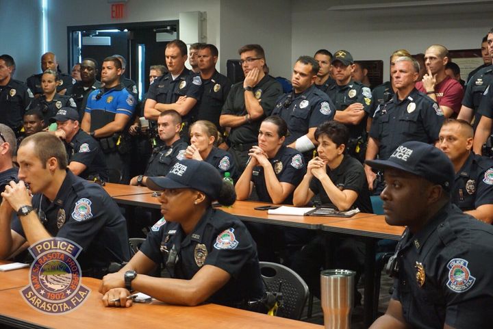 Sarasota Police officers are getting ready to protect the citizens of Sarasota for the approaching Hurricane Irma.