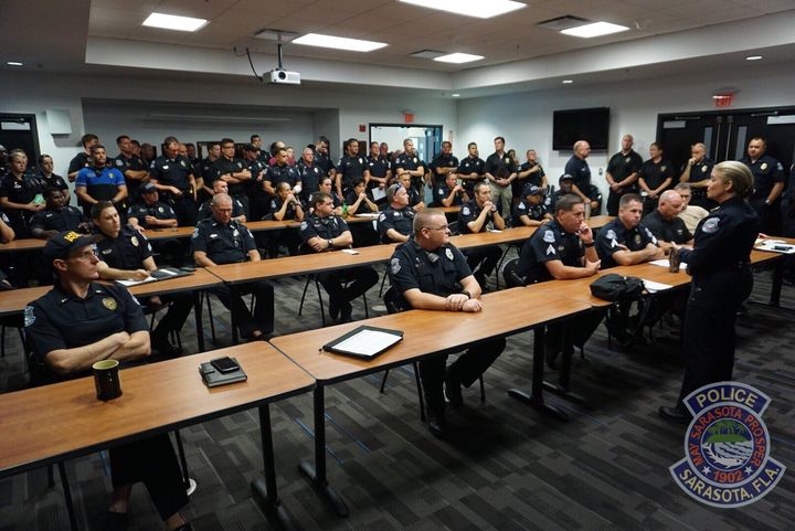 Hurricane Irma briefing on Sept. 9, 2017: Sarasota Police Dept. and Police Chief Bernadette DiPino.