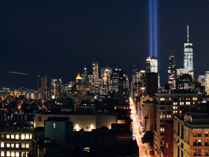 “WTC Beams of Light into the Sky” captured by Sameer Madan on 9/11/2017. Never forget...