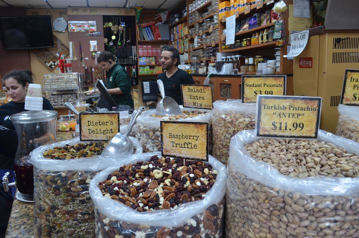 <p>At “Hashem’s Nuts & Coffee Gallery” a variety of mixed nuts is on display, inviting the customer to dive in and try their high-end products.</p>