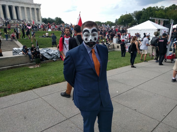 Christian Ike came from Los Angeles to protest the FBI's 2011 designation of juggalos as a gang.