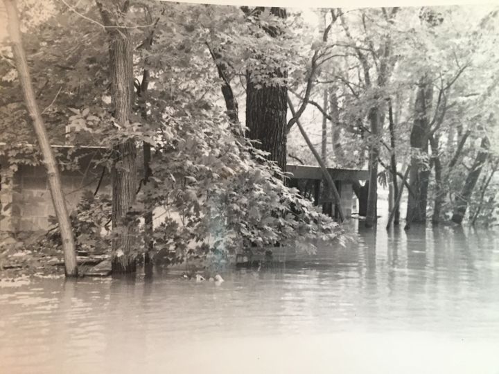 Our house in New Jersey when the Millstone River rose.