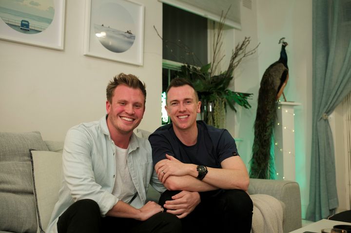 Peter Cunningham (L) and Anthony Iikin plan to marry in New Zealand in 2018 as same-sex marriage in Australia is currently not legal. 