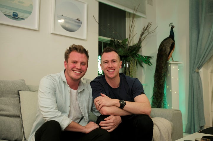 Peter Cunningham (L) and Anthony Iikin plan to marry in New Zealand in 2018 as same-sex marriage in Australia is currently no