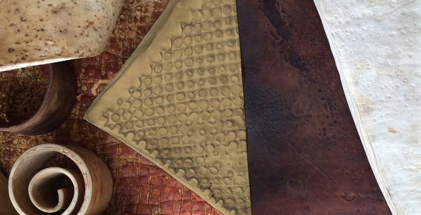 Mycoworks mycellium-based (fungus) leather. <a rel="nofollow" href="http://www.mycoworks.com/" target="_blank">mycoworks.com<