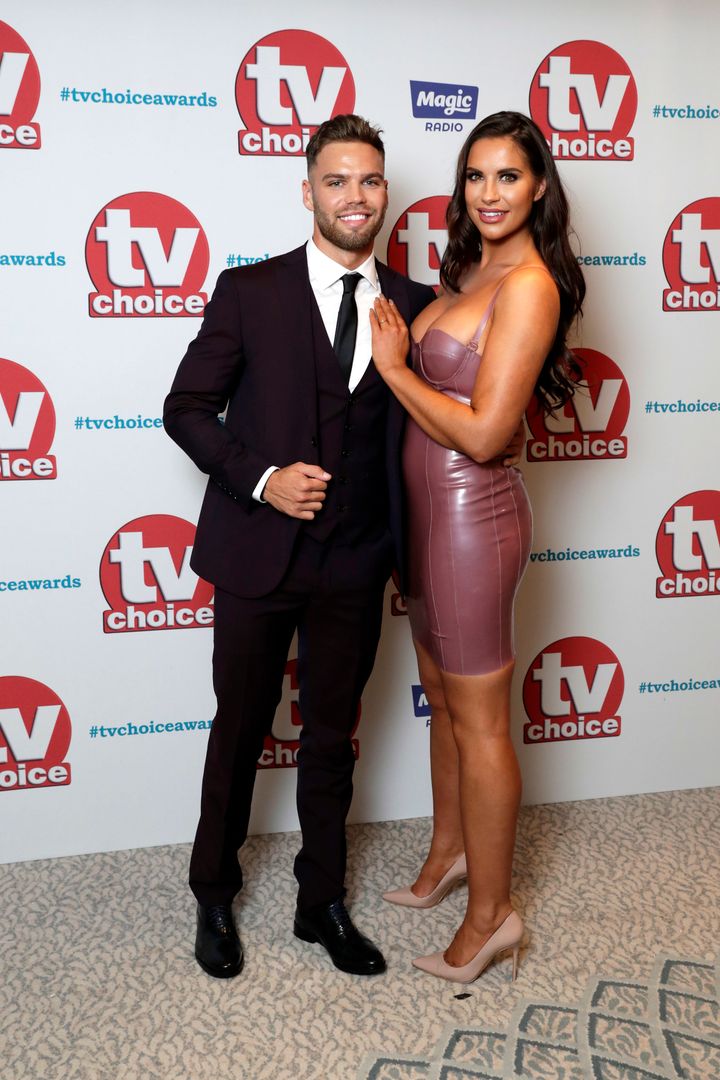 Dom and Jess at the TV Choice Awards, the night after their engagement