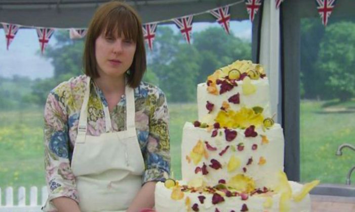 Frances in the 'Bake Off' tent