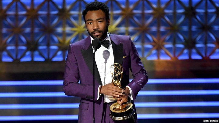 Donald looking fly with his much-deserved Emmy.