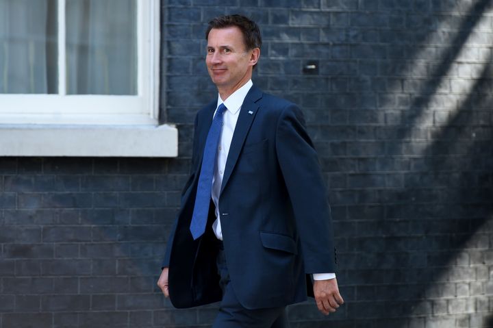 Secretary of State for Health Jeremy Hunt arrives at Downing Street in London