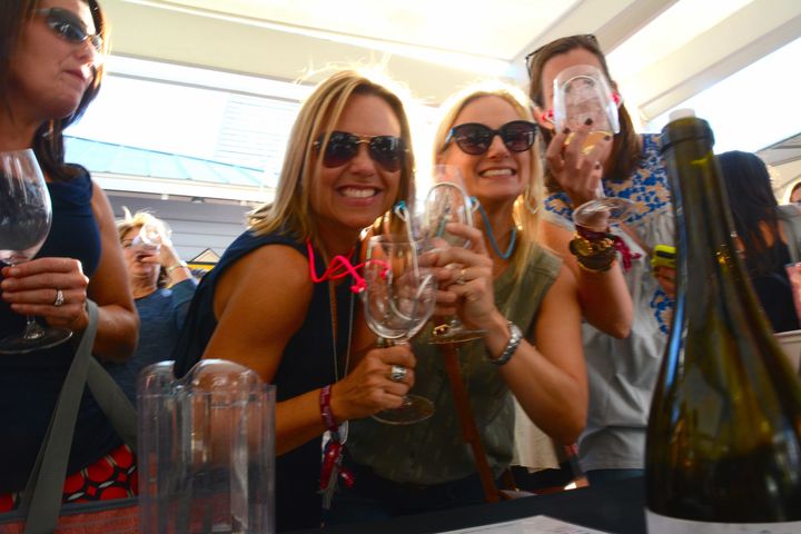 <p>Fun at the Seeing Red Wine Festival at Seaside.</p>