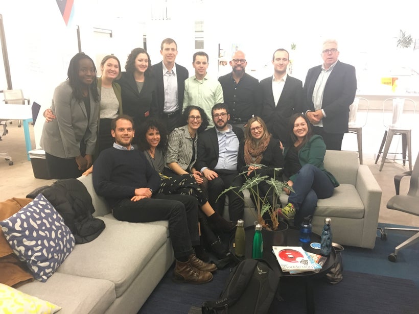 Jorge (3rd from right) with his Bard MBA class