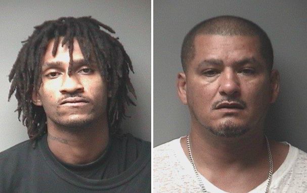 Vernon Barrett Jr., 25, and Dion Santiago, 48, were arrested on Saturday following a neighborhood shooting involving a clown mask, authorities said.