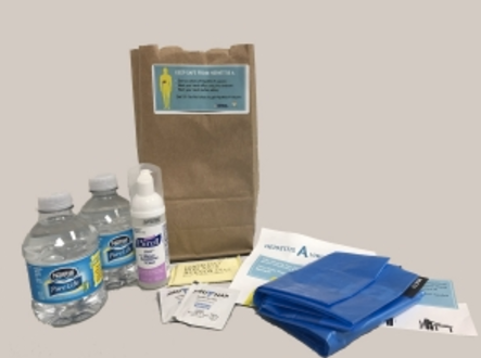 Hygiene kits are being distributed in San Diego.