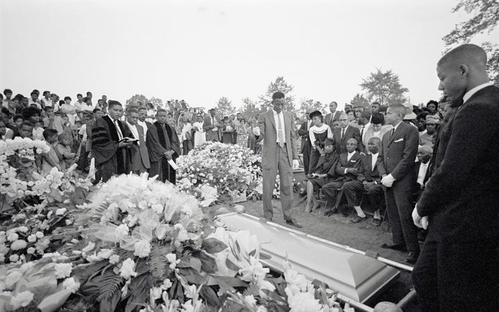 Graveside services at Birmingham's Woodlawn cemetery for Cynthia Dianne Wesley, one of the victims of the 9/15/1963 bombing of the 16th Street Baptist Church.