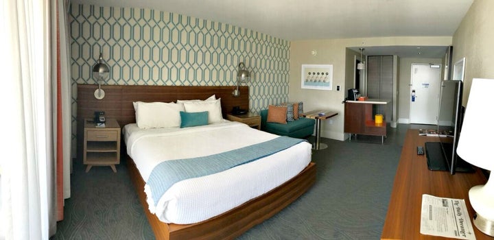 <p>A newly remodeled room at the Dream Inn</p>