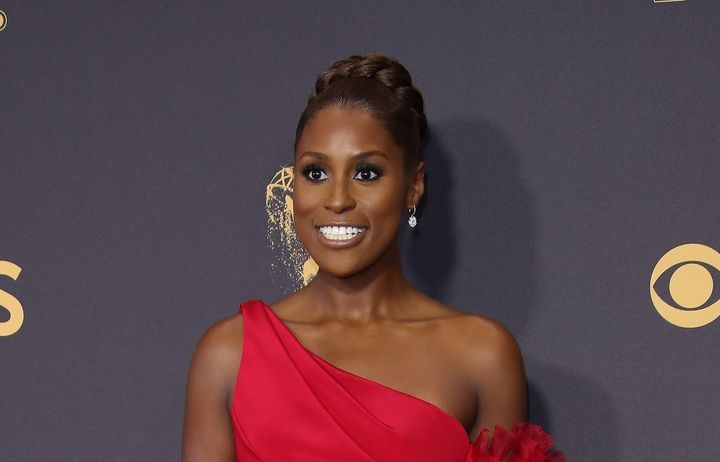 Issa Rae arrives at the 69th Annual Primetime Emmy Awards at Microsoft Theater on September 17, 2017 in Los Angeles, California.