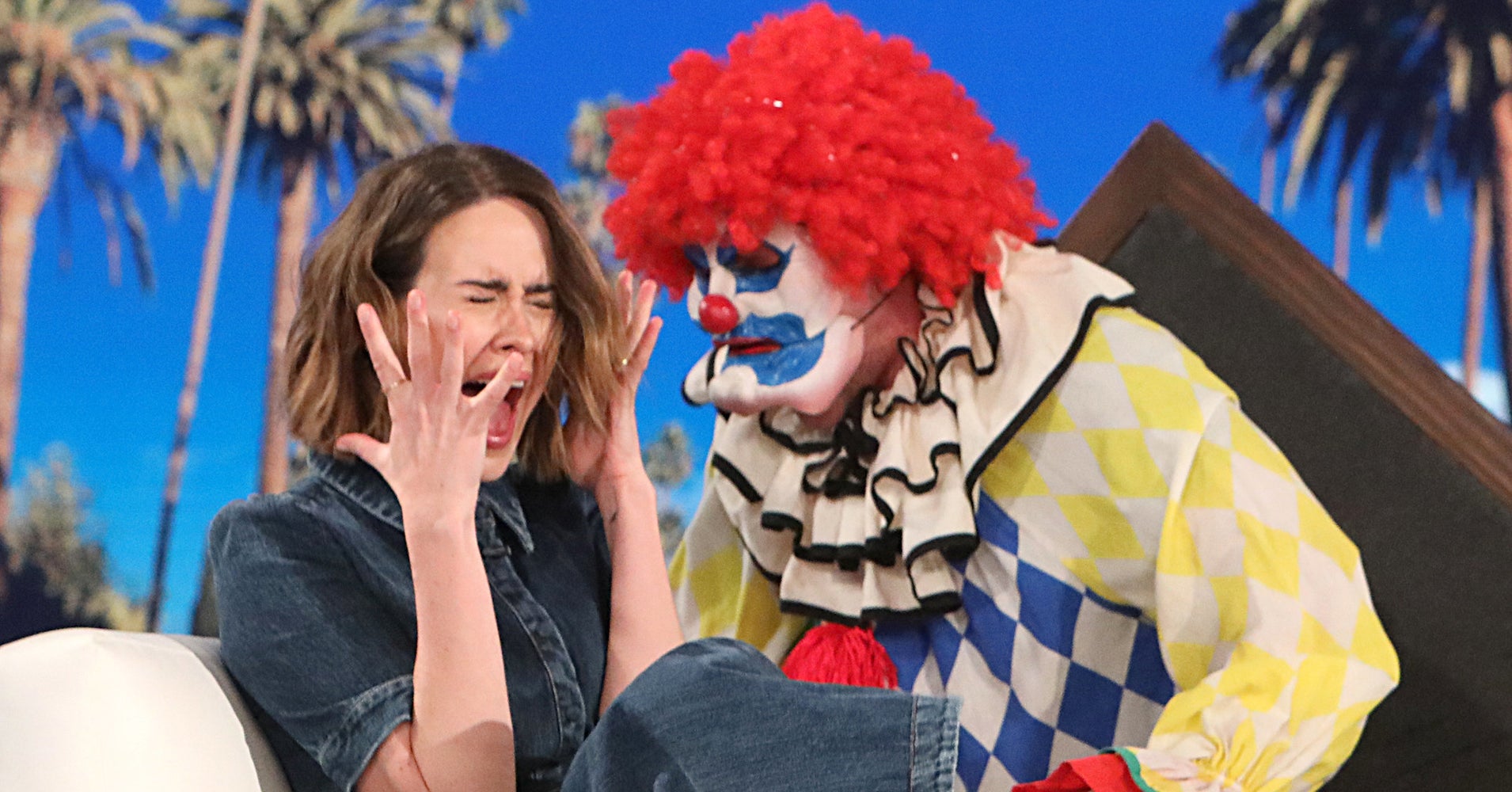 ellen-doesn-t-clown-around-when-pranking-sarah-paulson-huffpost