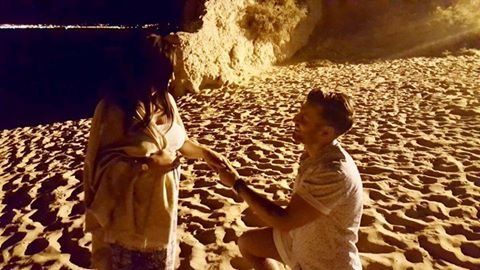 Phil proposed to his girlfriend Emily on holiday in Faro