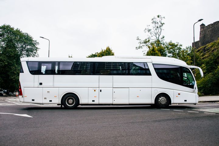 Fastline Travel Ltd uses 72-seater coaches, similar to that pictured, to ferry Amazon workers from Birmingham to rural Staffordshire 