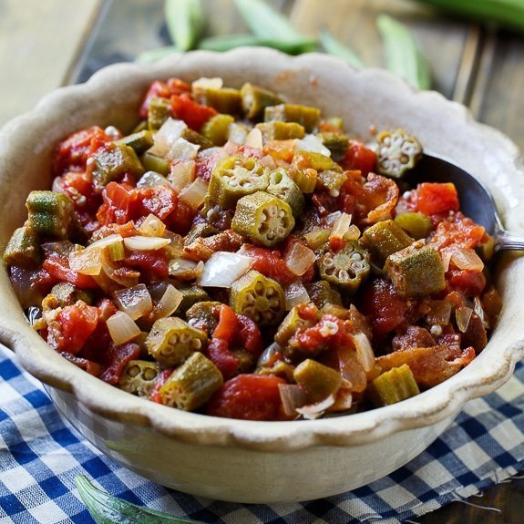 stewed okra without tomatoes
