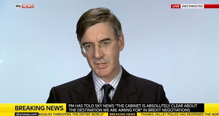 Jacob Rees-Mogg said Boris deserved a knighthood for setting out a vision for Brexit that emphasises positivity