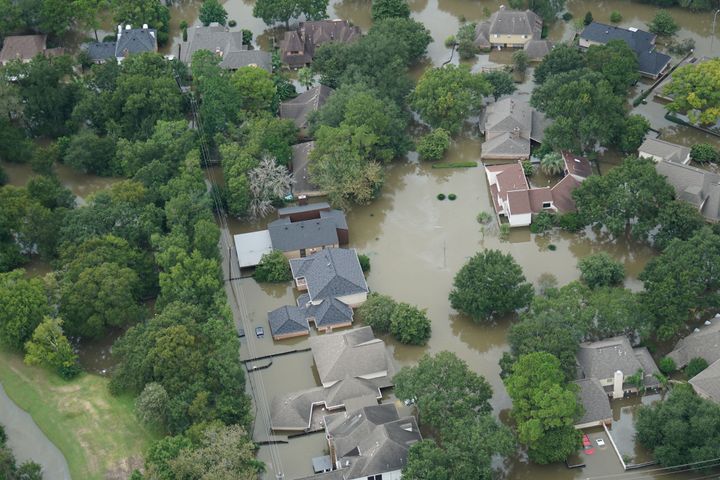 Aerial view after Hurricane Harvey’s record rainfall. 