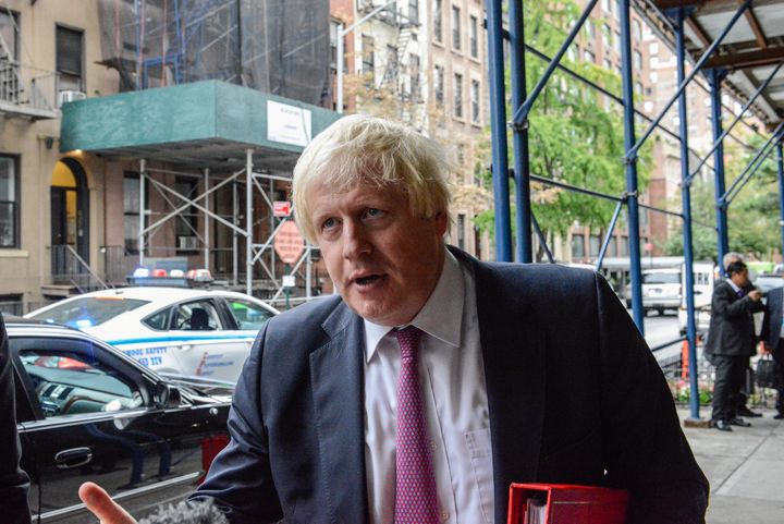 Boris has been pursued by reporters in New York, who asked whether he was resigning