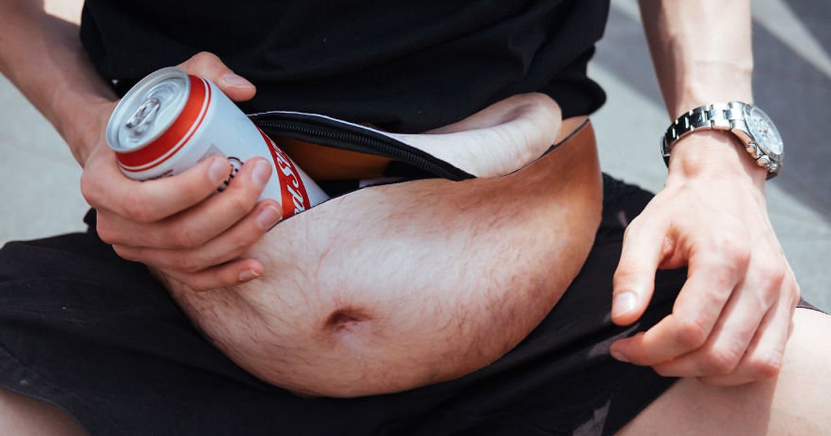 Hairy man belly fanny pack on sale