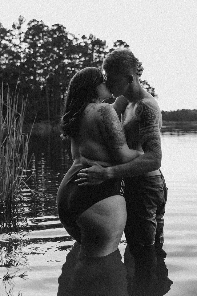 “Neither of us could stop smiling during and after our session,” Stephanie said. “We both were surprised by how close it made us feel. You don’t realize how vulnerable you are until you’re half-naked in a lake with a camera pointed at you and your man.”