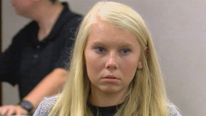 Brooke Skylar Richardson, appearing in criminal court in Franklin, Ohio, has been charged with the murder of her newborn infa
