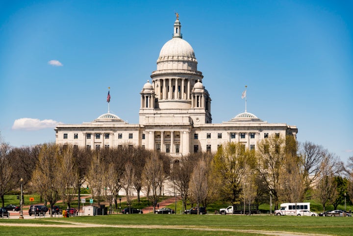 The Rhode Island State House in Providence, Rhode Island.