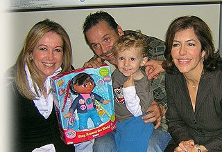 <p>Sophie Azouaou helping at a shelter. </p>