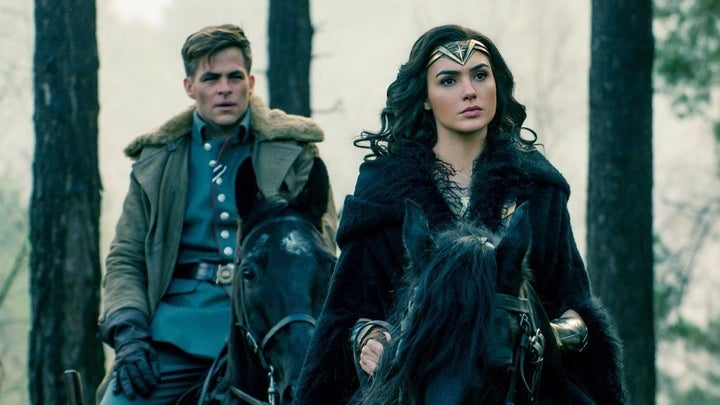 Wonder Woman with her love interest int he film, Steve Trevor.