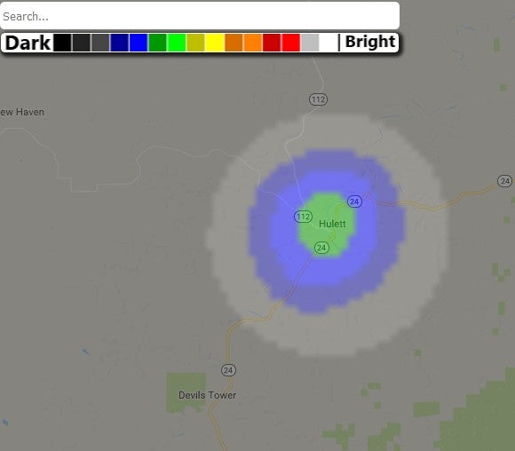 <p>Hulett has a few lights around the center of town but even still, the Milky Way with quite a bit of complexity is easily seen even from the center of town...</p>