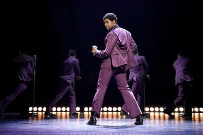 Caliaf St. Aubyn as Dennis Edwards in a scene from <strong><em>Ain't Too Proud</em></strong>
