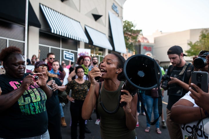 Organizers call an end to the day's action, saying they successfully shut down the Galleria and Brentwood Boulevard in their protest against a not guilty verdict in a police shooting case.