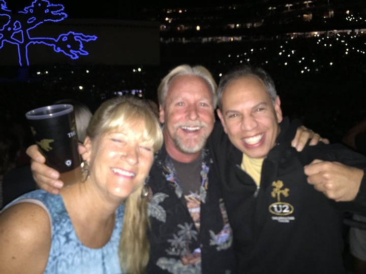 Lisa, Richard and Michael at the U2 show at University of Phoenix Stadium. With each new political disagreement, an even bigger laugh to accompany it. 