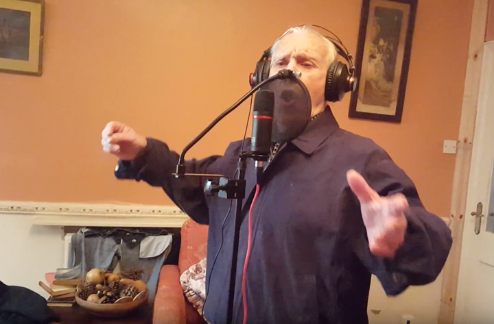 Teddy Mac recording his album.