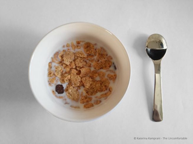 Hope you don't actually like eating cereal, because you'll never get it out of this little spoon's cup.