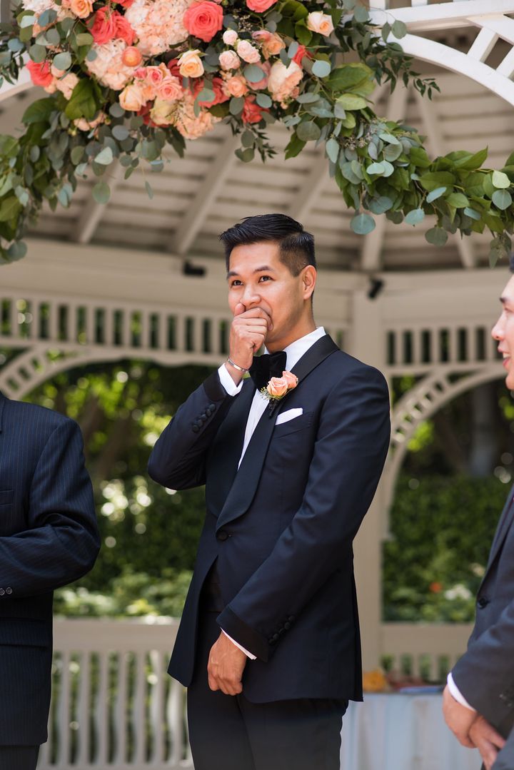 The groom's face says it all.