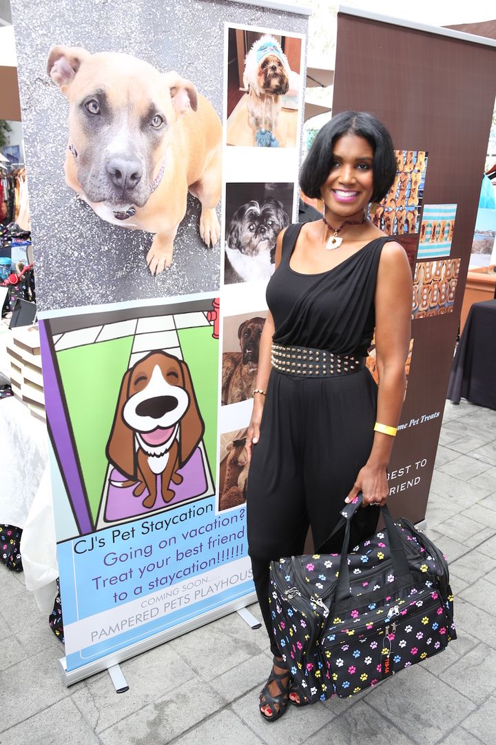 <p>Denise Boutte with Pampered Pets Playhouse Resort & Spa</p>