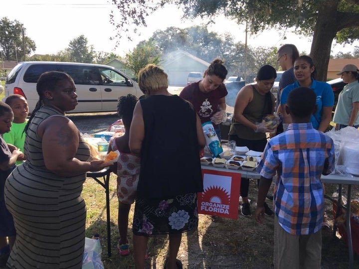 Organize Florida staff delivering food and other essential services through Hurricane Irma Community Recovery Fund. 