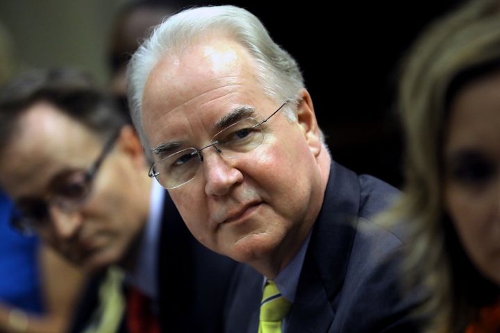 Secretary of Health and Human Services Tom Price attends a listening session on health care reform at the White House on June 20.