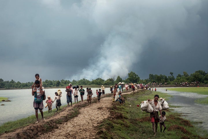 Over 15,000 Rohingyas have fled their burning villages each day