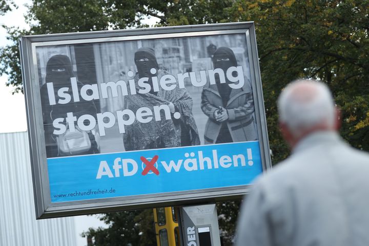 'Stop Islamisation. Vote AfD!' a poster in Berlin urges voters