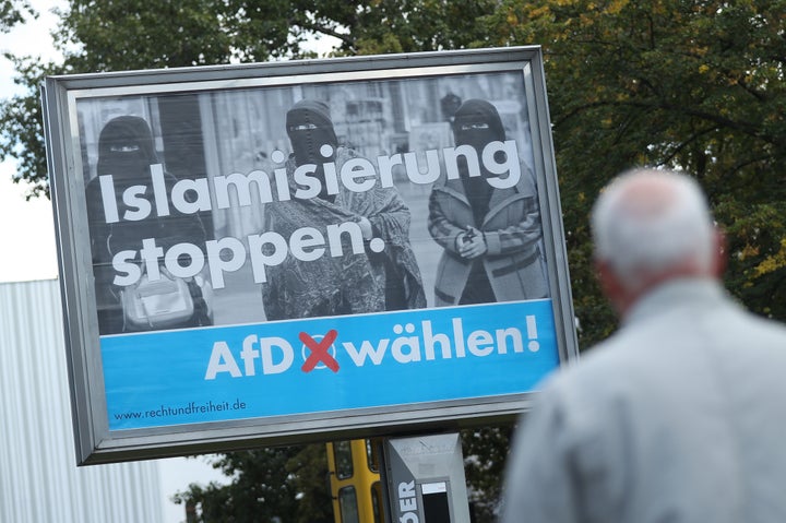 'Stop Islamisation. Vote AfD!' a poster in Berlin urges voters